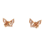Load image into Gallery viewer, Shimmering 14k Yellow Gold or White Gold Butterfly Diamond Earrings