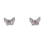 Load image into Gallery viewer, Shimmering 14k Yellow Gold or White Gold Butterfly Diamond Earrings