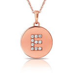 Load image into Gallery viewer, 14k Gold 12mm x 18mm Disc with Initial Engraved Letter Necklace