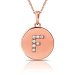 Load image into Gallery viewer, 14k Gold 12mm x 18mm Disc with Initial Engraved Letter Necklace