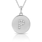 Load image into Gallery viewer, 14k Gold 12mm x 18mm Disc with Initial Engraved Letter Necklace