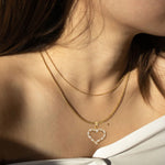 Load image into Gallery viewer, 14K Yellow Gold Or White Gold Heart Shape Necklace