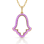 Load image into Gallery viewer, Elegant 14K Yellow Gold Hamsa Necklace