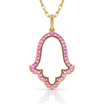Load image into Gallery viewer, Elegant 14K Yellow Gold Hamsa Necklace
