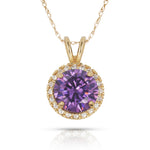 Load image into Gallery viewer, Elegant 14K Yellow Gold or White Gold Birthstone Necklace