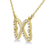 Load image into Gallery viewer, Exquisite 14k Gold Pave Infinity Heart Necklace