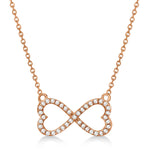 Load image into Gallery viewer, Exquisite 14k Gold Pave Infinity Heart Necklace