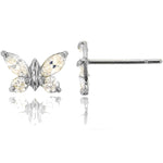 Load image into Gallery viewer, Elegant 14k Gold Round and Marquise Butterfly Screw Back Earrings
