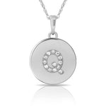 Load image into Gallery viewer, 14k Gold 12mm x 18mm Disc with Initial Engraved Letter Necklace