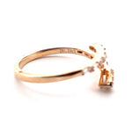 Load image into Gallery viewer, 14K Yellow Gold or White Gold Open Cuff Snake Diamond Ring