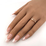 Load image into Gallery viewer, 14K Yellow Gold or White Gold Open Cuff Snake Diamond Ring