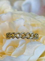 Load image into Gallery viewer, Solid 18k Yellow Gold Diamond Chain Band Ring