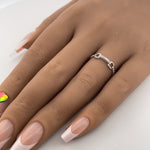 Load image into Gallery viewer, 14k White Gold GG Link Diamond Ring