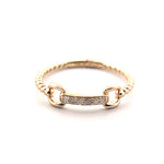 Load image into Gallery viewer, 14k Yellow Gold GG Link Diamond Ring