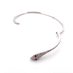 Load image into Gallery viewer, Stunning 18k White Gold Detailed Snake Diamond Bracelet