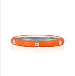 Load image into Gallery viewer, Stackable Enamel Diamond Band In 18K White Gold Pre Order Yours Today!!